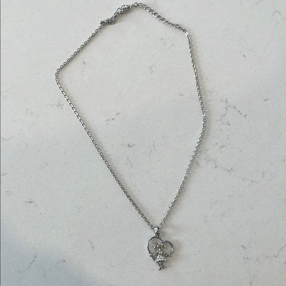 FREE with any purchase- Heart and little girl Pendant Necklace